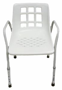 Height Adjustable Shower Chair  With Arms and Back