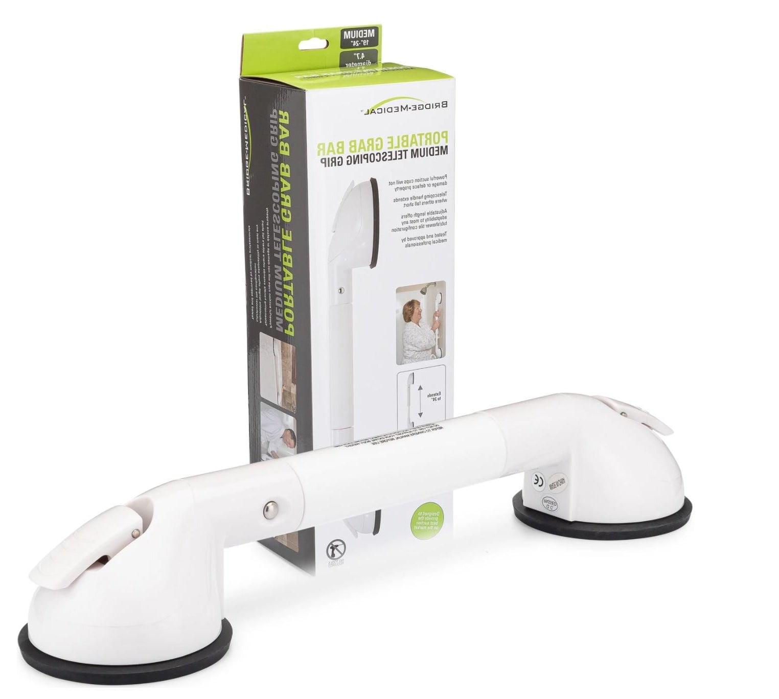 Telescoping Portable Suction Grab Bar