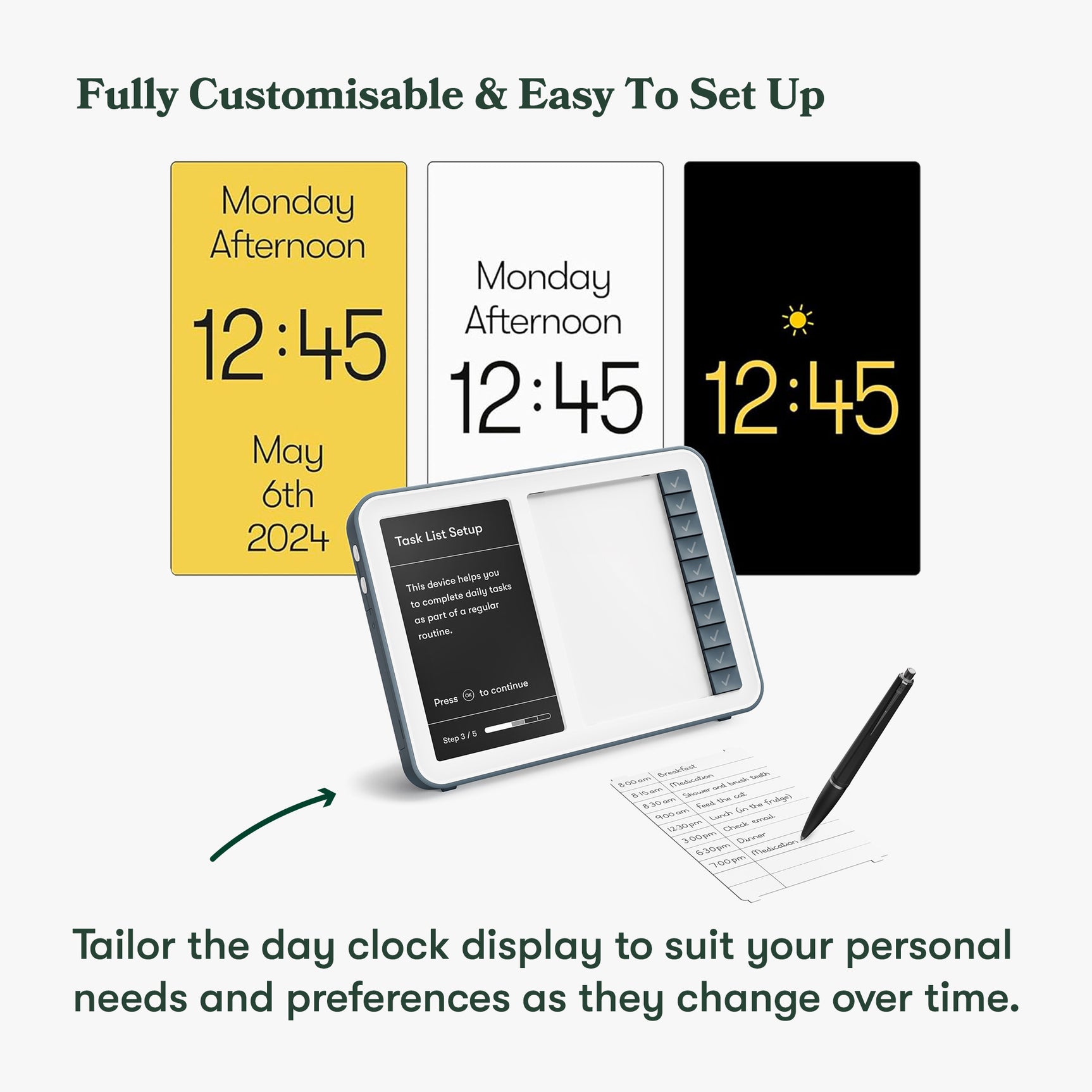Day Hub Task Reminder Clock