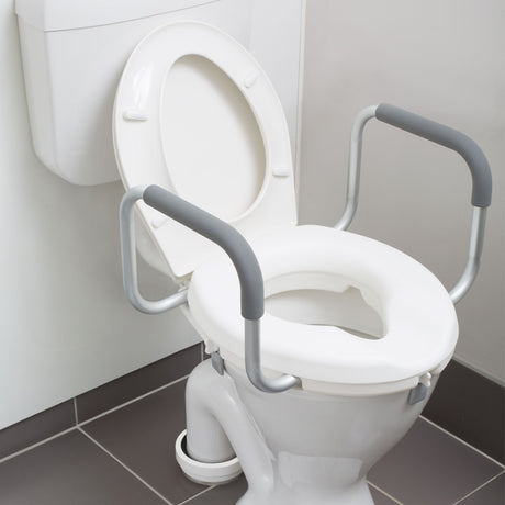 2" Raised Toilet Seat With Armrests