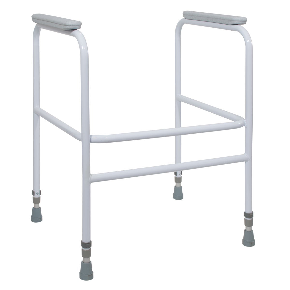 Steel Toilet Safety Frame with Adjustable Height and Secure Armrests