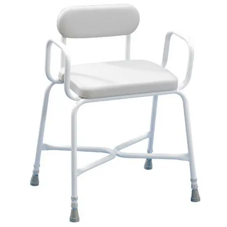 Bariatric Perching Stool with Arms and Backrest