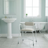 Bariatric Perching Stool with Arms and Backrest