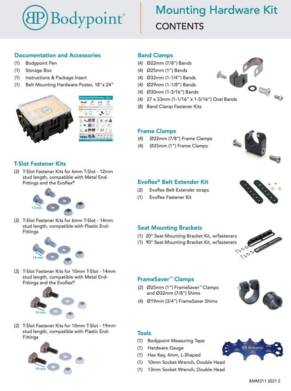 Bodypoint Mounting Hardware Kit | Allied Medical – Allied Medical Limited